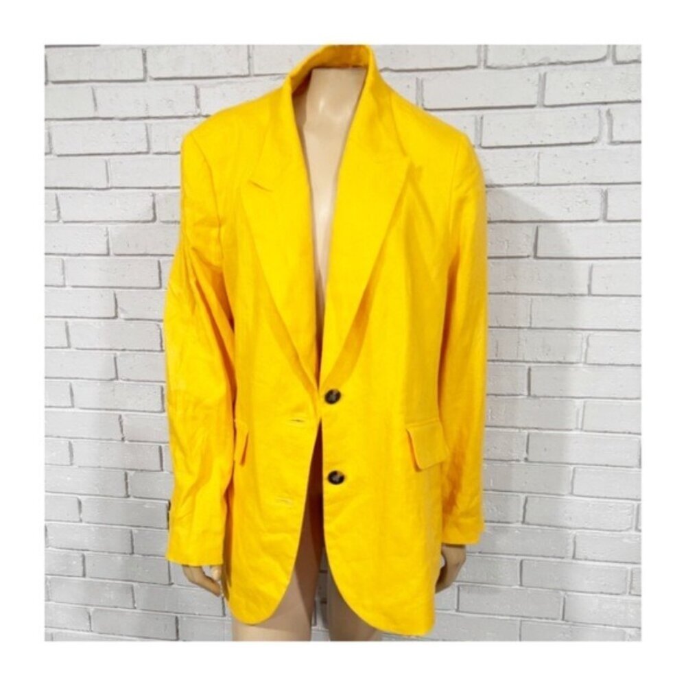 Boden Marylebone Artisan Gold Linen Blazer • Lightweight‎ Tailored Semi‑Fitted •